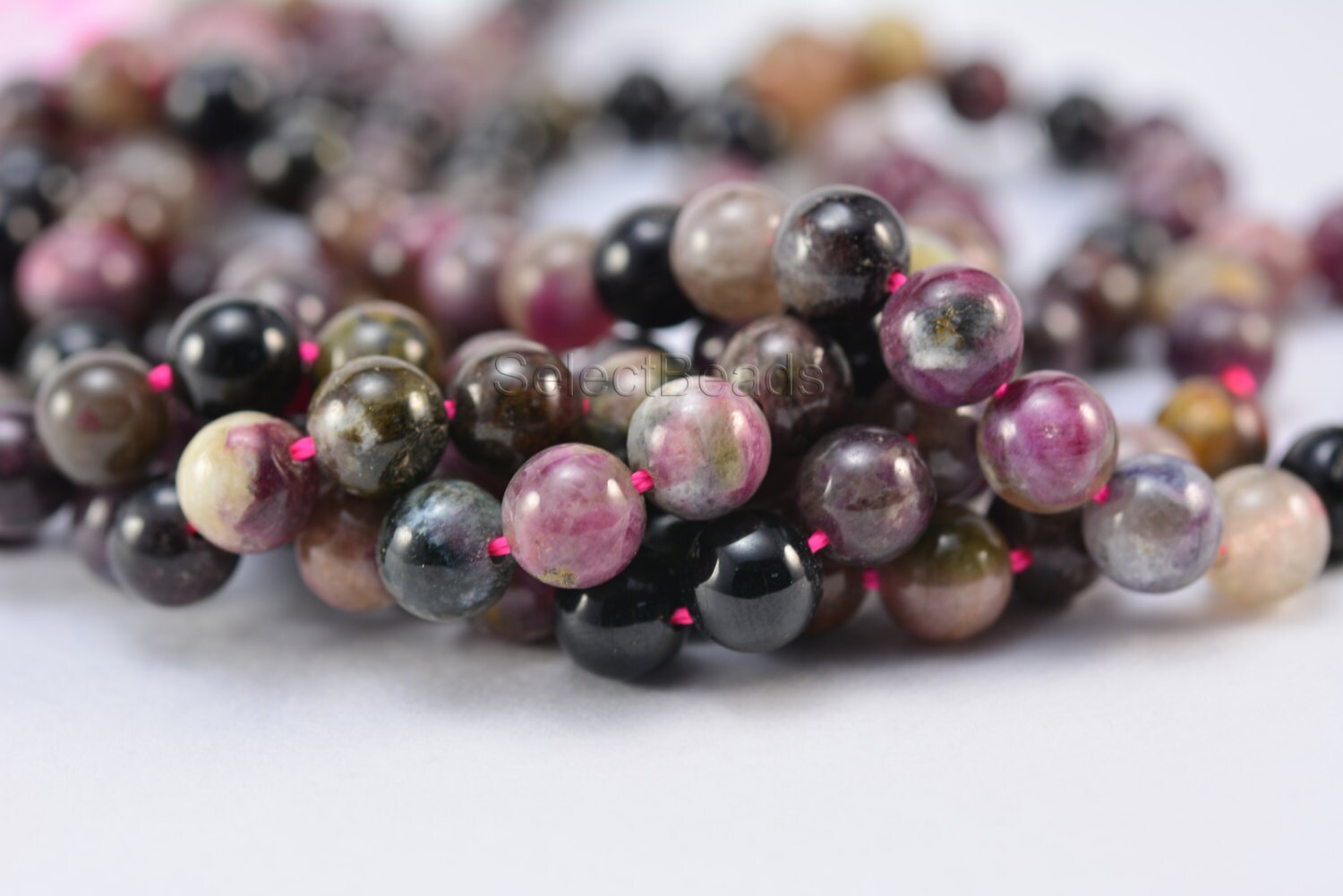 Natural Tourmaline Beads - Tourmaline Round Beads - Tourmaline Gemstone Beads - Rainbow Tourmaline Beads - Round Bead 5-8mm -15inch