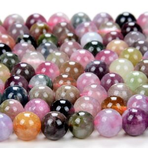 Natural Tourmaline Multi Color Gemstone Grade AA Round 4MM 5MM 6MM 7MM Loose Beads (D129) Natural Tourmaline Multi Color Gemstone Grade AA Round 4MM 5MM 6MM 7MM Loose Beads (D129)