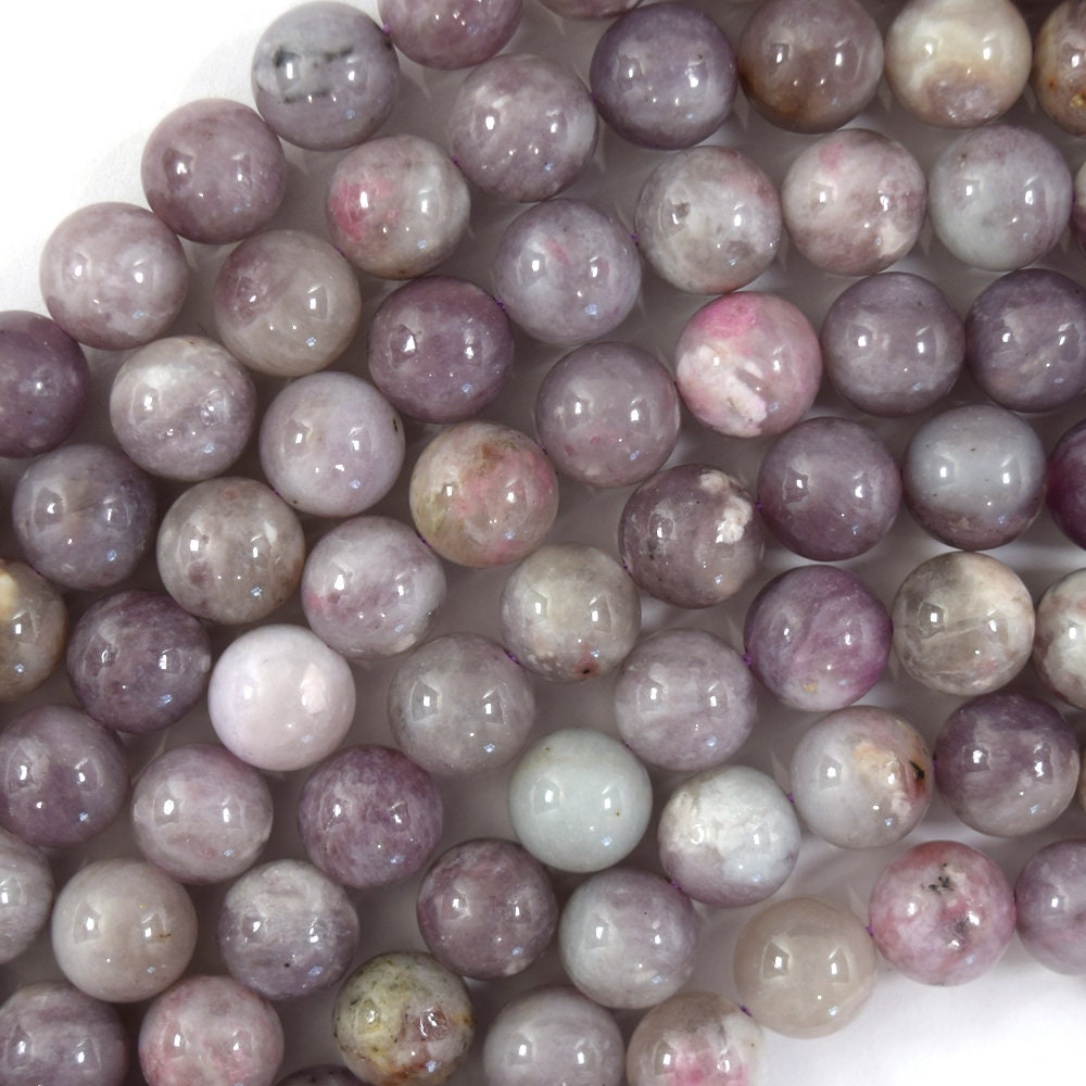 Natural Plum Blossom Tourmaline Round Beads Gemstone 15" Strand 6mm 8mm 10mm