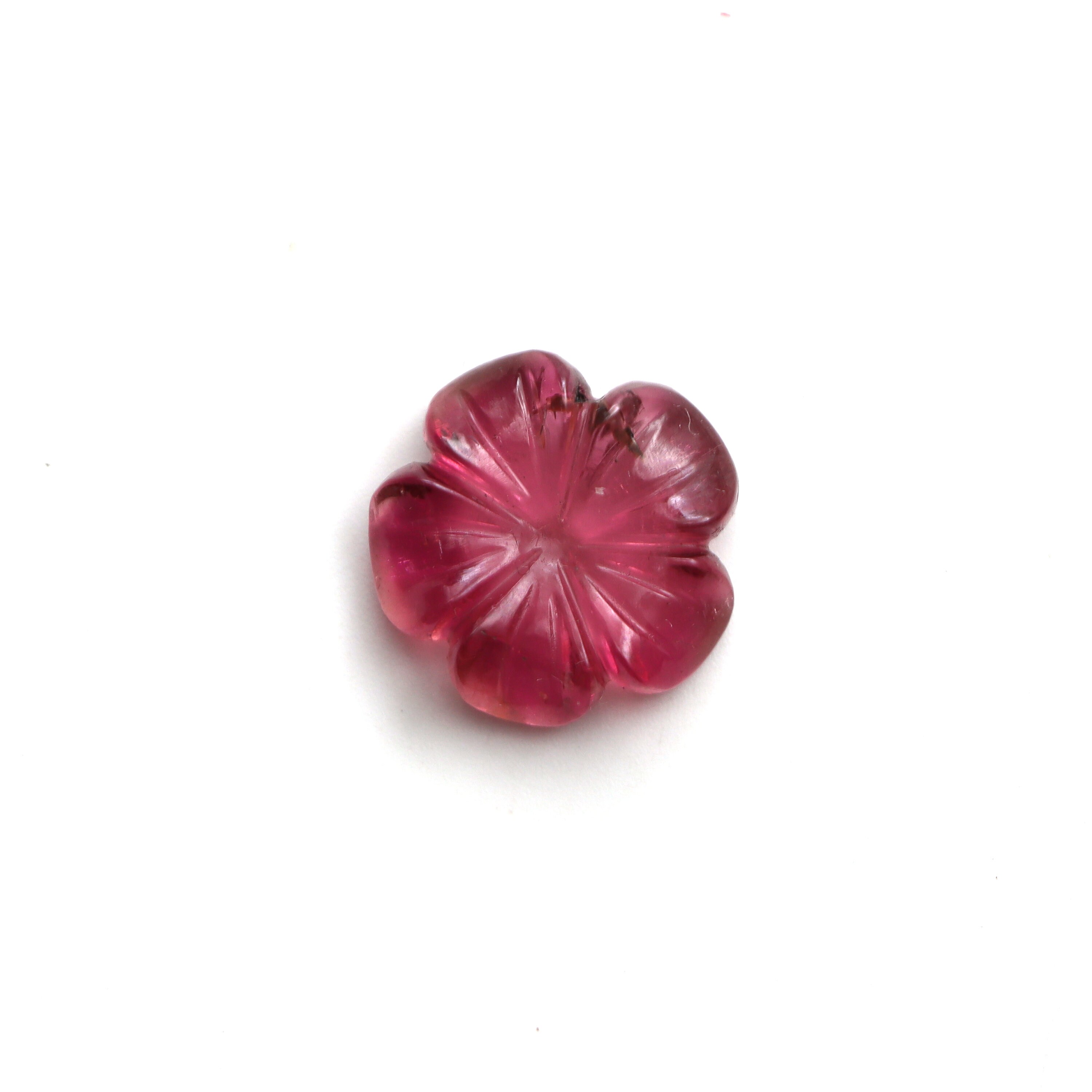 Natural Tourmaline Flower Carving Loose Gemstone, 16x16 Mm, Tourmaline Jewelry Making Gemstone, 1 Piece