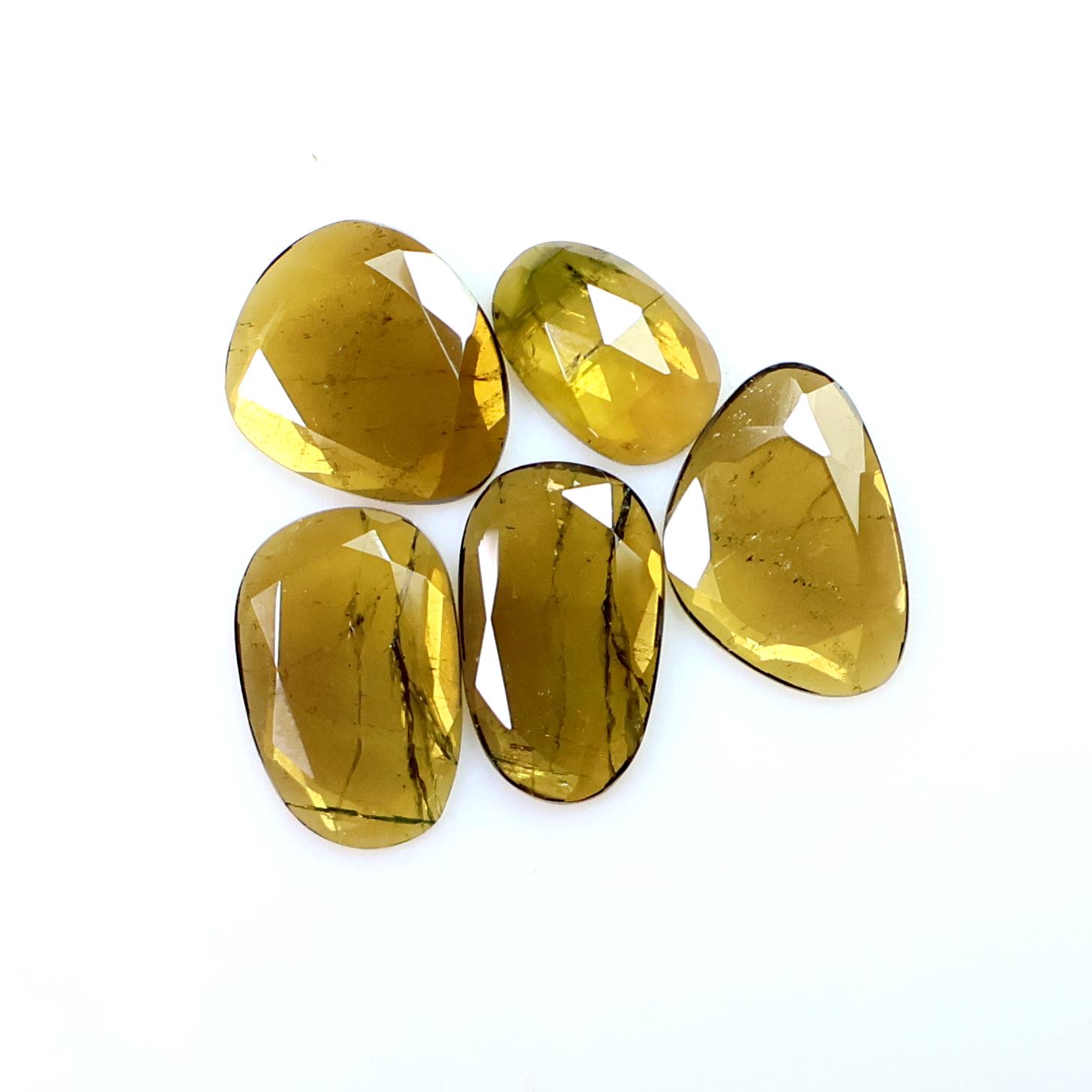 Natural Tourmaline Rose Cut Lot: Loose Gemstones For Jewelry Making (11.55 Ct, 14x9-10x7 Mm)