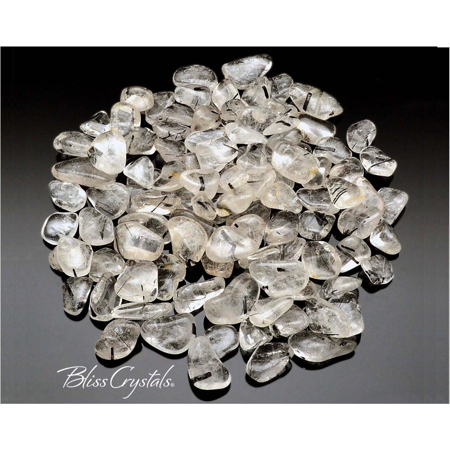 Tourmalinated Quartz Crystal Mini Tumbled Stone 50 Carat Xs Crystal #tq04 Tourmalinated Quartz Crystal Mini Tumbled Stone 50 Carat Xs Crystal #tq04