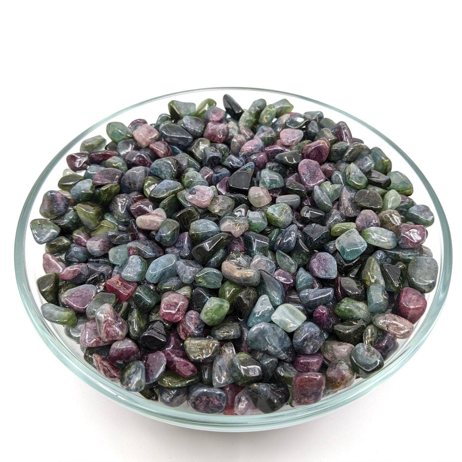 Tourmaline Mixed Green, Pink, & Blue Mini Tumbled 10 Gm Parcel #sk6319