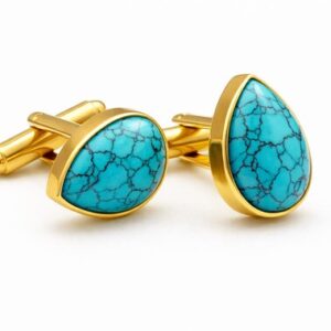 Turquoise Cuff Links: 925 Sterling Silver, Wedding Cufflinks, Handmade Men's Cufflinks, Gift For Him