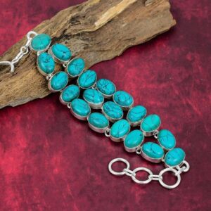 Sleeping Beauty Turquoise Bracelet, 925 Sterling Silver Bracelet, Adjustable Bracelet, Gemstone Bracelet, Handmade Jewelry, Wedding Gifts