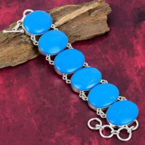 Sleeping Turquoise Gemstone Bracelet, 925 Sterling Silver Bracelet, Adjustable Chain Bracelet,gemstone Handmade Bracelet, Birthday Gifts