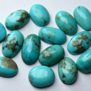 10 Pcs, natural Sleeping Beauity Arizona Turquoise Smooth Oval Shape Cabochon, size 11-12mm Approx