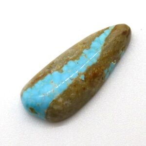 11.265 Carats Number 8 Turquoise Cabochon Authentic #8 Natural USA Nevada Gemstone Hand Cut Handmade Lisajoy Sachs For Jewelry Vintage