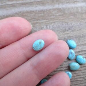 Turquoise Cabochon 8x5mm, Natural Turquoise Gemstone Cabochon, Oval Ring Size Cabochon