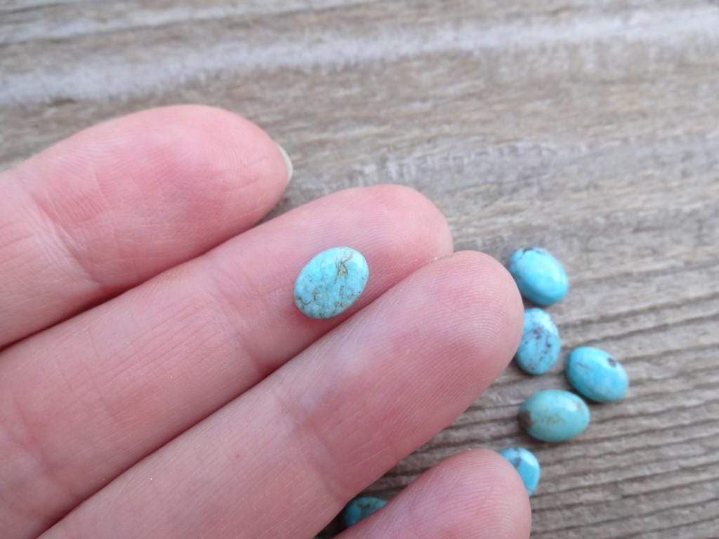 Turquoise Cabochon 8x5mm, Natural Turquoise Gemstone Cabochon, Oval Ring Size Cabochon