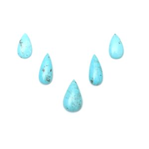AAA Quality Natural Turquoise Smooth Pear Cabochon Gemstone | 15x27 mm to 20x34 mm | Gemstone Cabochon | Set of 5 Pieces