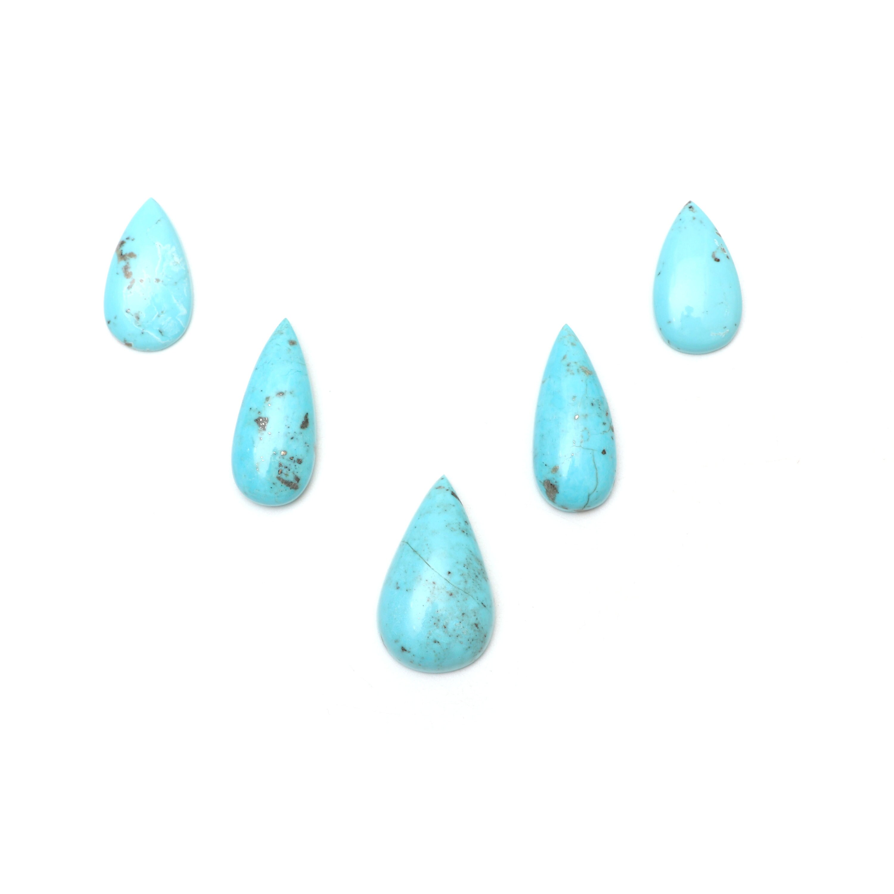 Aaa Quality Natural Turquoise Smooth Pear Cabochon Gemstone | 15x27 Mm To 20x34 Mm | Gemstone Cabochon | Set Of 5 Pieces Aaa Quality Natural Turquoise Smooth Pear Cabochon Gemstone | 15x27 Mm To 20x34 Mm | Gemstone Cabochon | Set Of 5 Pieces