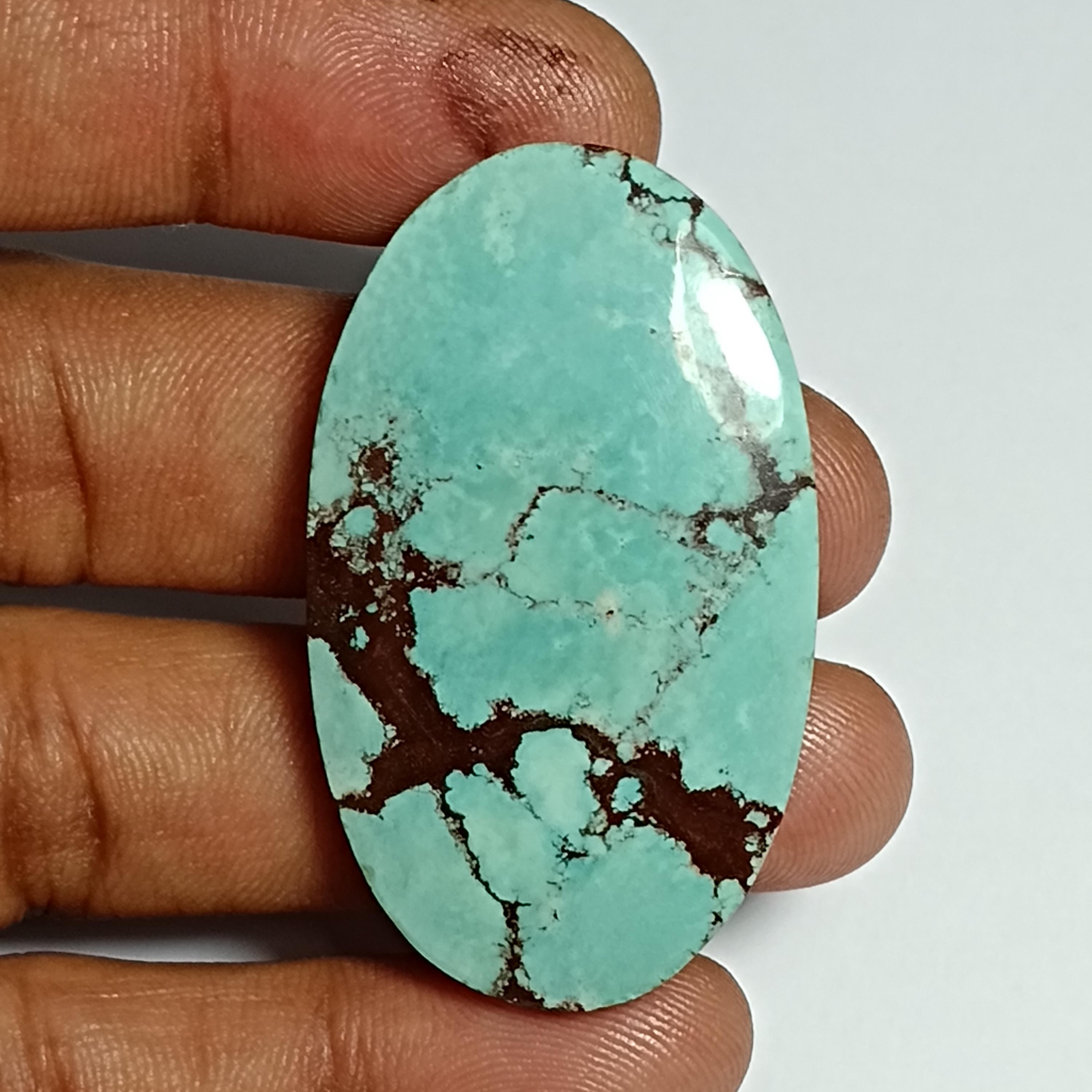 Dyed Turquoise Cabochon, Loose Gemstone 100 Cts, 45x27 Mm Dyed Turquoise Cabochon, Loose Gemstone 100 Cts, 45x27 Mm