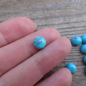 Natural Turquoise Cabochon 8x5mm, Round Turquoise Small Cabochon For Ring Earrings, Ring Size Cabochon