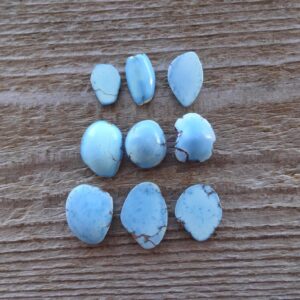 Natural Blue Turquoise Cabochon, Irregular Cabochon Ring Size, Authentic Asian Turquoise Gemstone Cabochons For Jewelry Making
