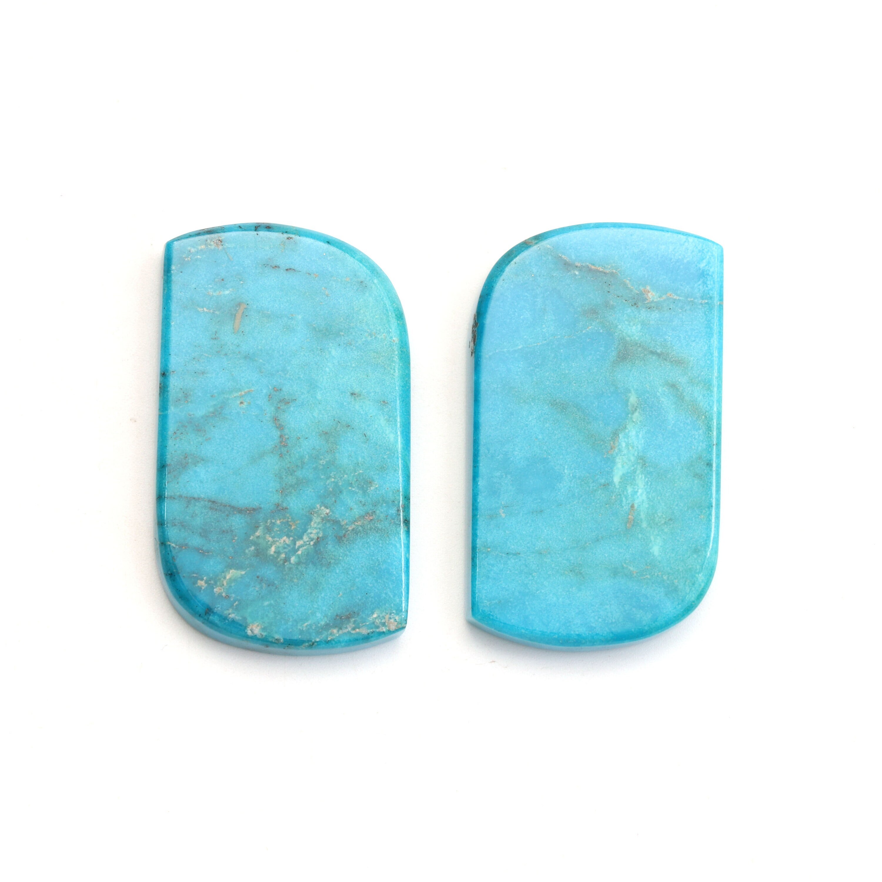 Natural Turquoise Smooth Fancy Shape Cabochon Gemstone, 28x48 Mm, Turquoise Fancy Jewelry Making Gemstone, Pair ( 2 Pieces ) Natural Turquoise Smooth Fancy Shape Cabochon Gemstone, 28x48 Mm, Turquoise Fancy Jewelry Making Gemstone, Pair ( 2 Pieces )