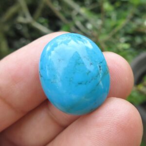 Nepal Turquoise Cabochon: Polished Blue-green Gemstone (21.20 Crt
