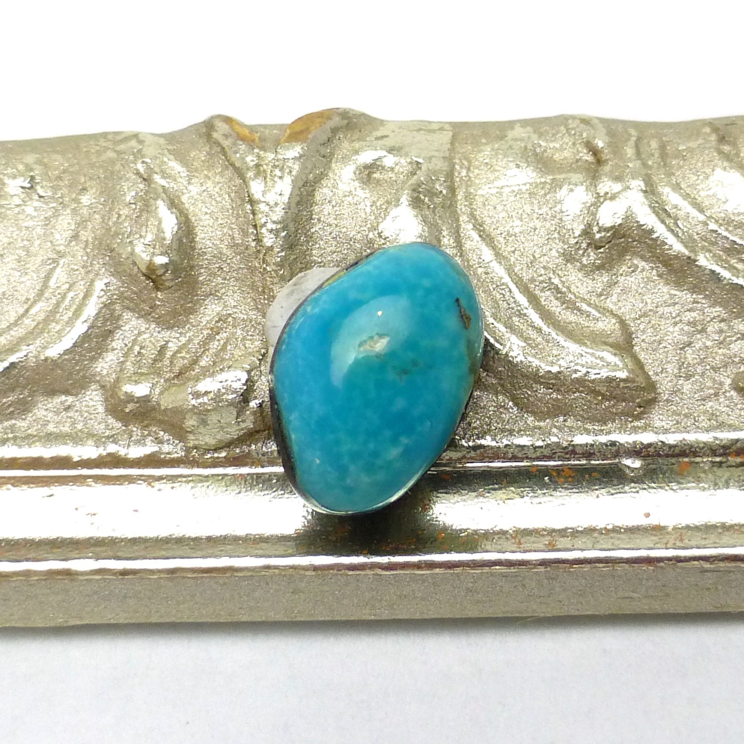 Sleeping Beauty Turquoise Cabochon Free Form Perfect Ring Stone Rings Sky Blue Aqua Jewelry Designer One Stone Necklace Globe Arizona Usa