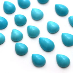 Turquoise Smooth Pear Cabochon Loose Gemstone, Turquoise Pear Cabs, Turquoise Jewelry Making Gemstone, Sleeping Beauty Cabs
