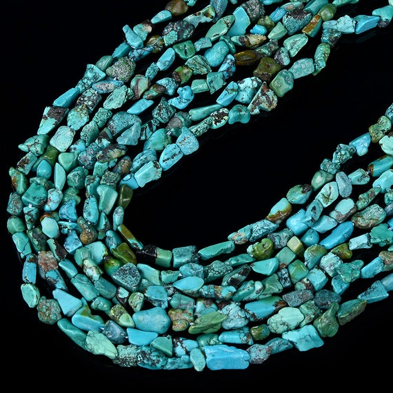 Natural Blue Green Turquoise Gemstone 5-7mm Pebble Nugget Chip Loose Beads Bulk Lot 1,2,6,12 And 50 (d430) Natural Blue Green Turquoise Gemstone 5-7mm Pebble Nugget Chip Loose Beads Bulk Lot 1,2,6,12 And 50 (d430)
