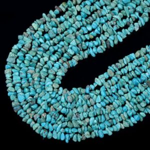 Natural Blue Turquoise Gemstone 5-7MM Pebble Nugget Chip Loose Beads BULK LOT 1,2,6,12 and 50 (D430)