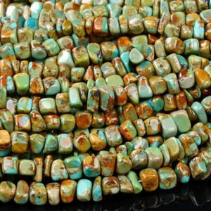 100% Genuine Natural Blue Green Turquoise Gemstone 5-8MM Nugget Cube Loose Beads BULK LOT 1,2,6,12 and 50 (D431) 100% Genuine Natural Blue Green Turquoise Gemstone 5-8MM Nugget Cube Loose Beads BULK LOT 1,2,6,12 and 50 (D431)
