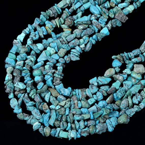 Natural Rough Blue Turquoise Gemstone Pebble Nugget Chip 4-5mm 6-7mm Loose Beads Bulk Lot 1,2,6,12 And 50 (d429) Natural Rough Blue Turquoise Gemstone Pebble Nugget Chip 4-5mm 6-7mm Loose Beads Bulk Lot 1,2,6,12 And 50 (d429)