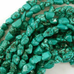10mm - 12mm green turquoise pebble nugget beads 15.5" strand 10mm - 12mm green turquoise pebble nugget beads 15.5" strand