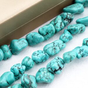 14-17X16-25MM Turquoise Nugget Beads, Green Turquoise Beads, Gemstone Beads For DIY Necklace Bracelet, Jewelry Supplies--16 inches--ST001 14-17X16-25MM Turquoise Nugget Beads, Green Turquoise Beads, Gemstone Beads For DIY Necklace Bracelet, Jewelry Supplies--16 inches--ST001