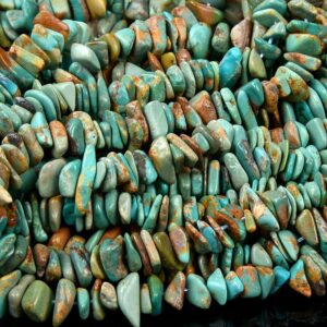 Genuine Natural Turquoise Blue Green Gemstone Pebble Nugget Chip 5-8mm 6-11mm 8-18mm Loose Beads (d432)