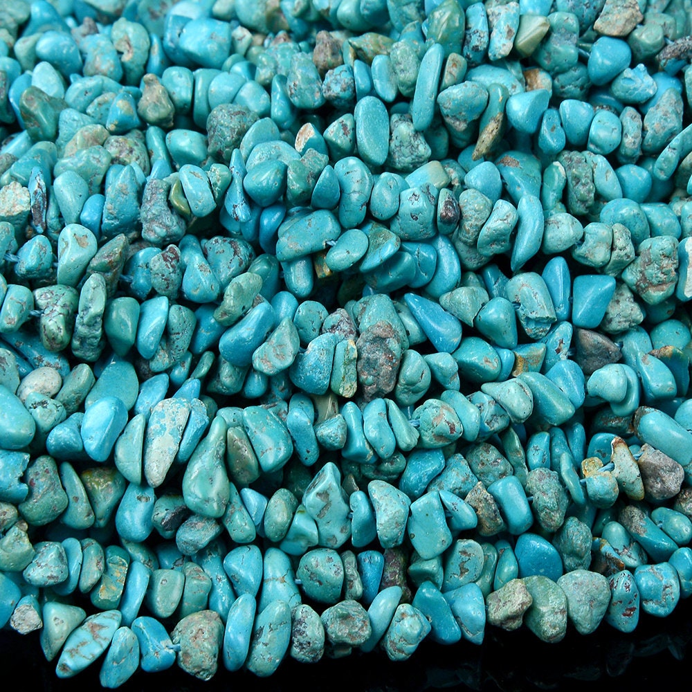 Genuine Natural Turquoise Blue Gemstone 5-7mm Pebble Nugget Chip Loose Beads (d430) Genuine Natural Turquoise Blue Gemstone 5-7mm Pebble Nugget Chip Loose Beads (d430)