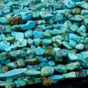 Genuine Natural Turquoise Blue Green Gemstone 5-7mm Pebble Nugget Chip Loose Beads (d430) Genuine Natural Turquoise Blue Green Gemstone 5-7mm Pebble Nugget Chip Loose Beads (d430)