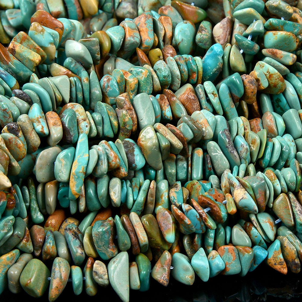 Genuine Natural Turquoise Blue Green Gemstone Pebble Nugget Chip 5-8mm 6-11mm 8-18mm Loose Beads (d432)