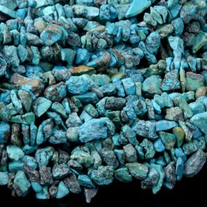 Genuine Natural Turquoise Rough Blue Gemstone Pebble Nugget Chip 4-5mm 6-7mm Loose Beads (d429) Genuine Natural Turquoise Rough Blue Gemstone Pebble Nugget Chip 4-5mm 6-7mm Loose Beads (d429)