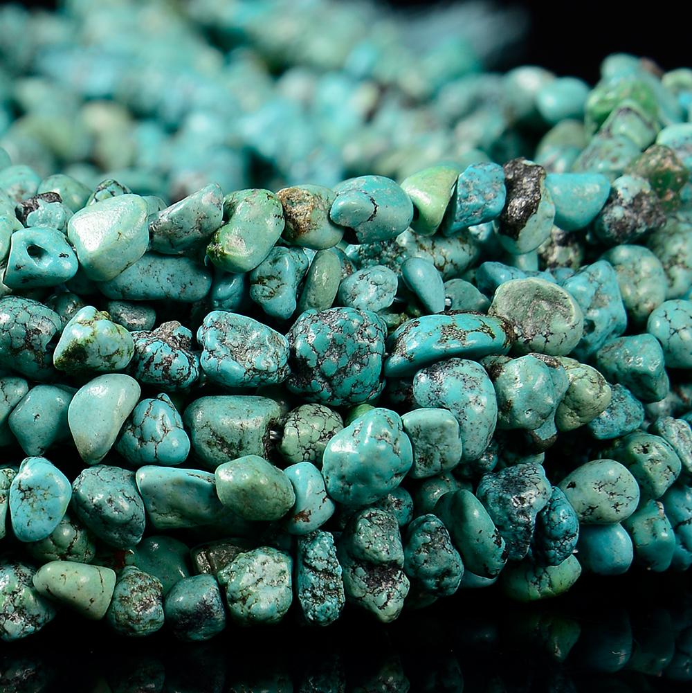 Natural Blue Turquoise Gemstone Pebble Nugget Chip 5-6mm 6-9mm Loose Beads (d612) Natural Blue Turquoise Gemstone Pebble Nugget Chip 5-6mm 6-9mm Loose Beads (d612)
