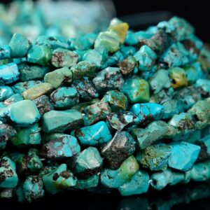Natural Blue Turquoise Gemstone Pebble Nugget Chip 5-8mm Loose Beads 15 Inch Full Strand (80020043-d614) Natural Blue Turquoise Gemstone Pebble Nugget Chip 5-8mm Loose Beads 15 Inch Full Strand (80020043-d614)