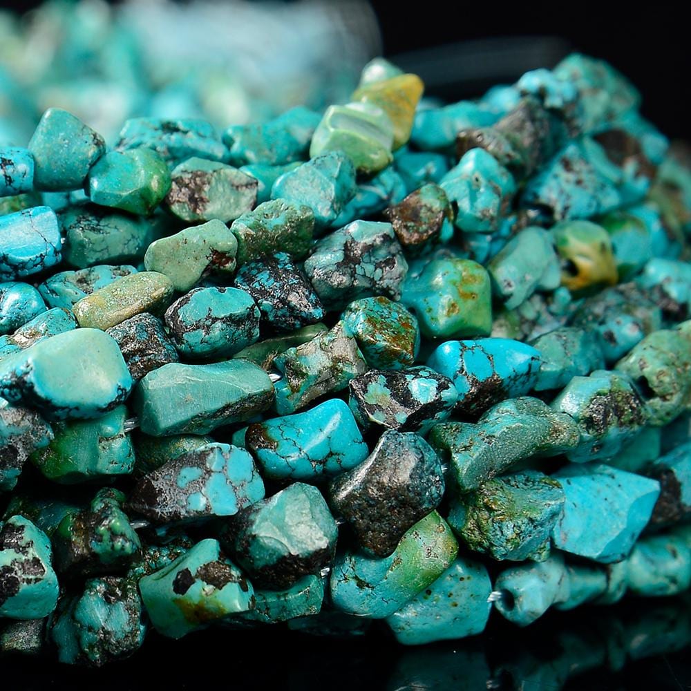 Natural Blue Turquoise Gemstone Pebble Nugget Chip 5-8mm Loose Beads 15 Inch Full Strand (80020043-d614) Natural Blue Turquoise Gemstone Pebble Nugget Chip 5-8mm Loose Beads 15 Inch Full Strand (80020043-d614)