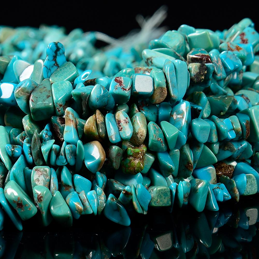Natural Blue Turquoise Gemstone Pebble Nugget Chip 7-12mm Loose Beads (d615) Natural Blue Turquoise Gemstone Pebble Nugget Chip 7-12mm Loose Beads (d615)
