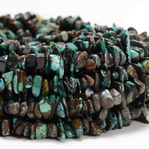Natural Blue Green Turquoise Gemstone Pebble Nugget Chip 7-10mm Loose Beads (d609) Natural Blue Green Turquoise Gemstone Pebble Nugget Chip 7-10mm Loose Beads (d609)