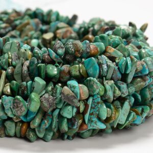 Natural Blue Green Turquoise Gemstone Pebble Nugget Chip 7-10mm Loose Beads (d609) Natural Blue Green Turquoise Gemstone Pebble Nugget Chip 7-10mm Loose Beads (d609)