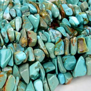 Natural Turquoise Green Blue Gemstone Pebble Nugget Chip 8-12mm Beads (d86) Natural Turquoise Green Blue Gemstone Pebble Nugget Chip 8-12mm Beads (d86)