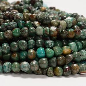 Natural Green Turquoise Gemstone Pebble Nugget Chip 4-7mm 6-9mm Loose Beads (d610) Natural Green Turquoise Gemstone Pebble Nugget Chip 4-7mm 6-9mm Loose Beads (d610)