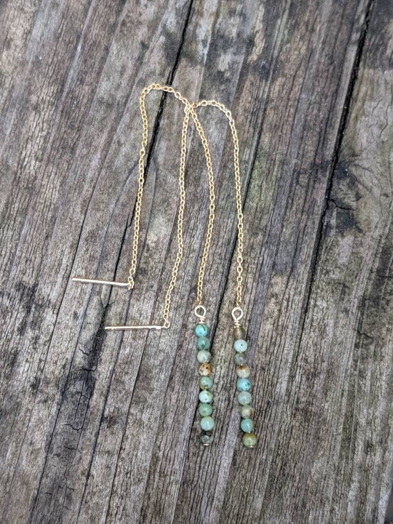 Stacked Turquoise Threader Earrings. Gold Threader Earrings. Rose Gold Threader Earrings. Silver Threader Earrings. Turquoise Earrings Stacked Turquoise Threader Earrings. Gold Threader Earrings. Rose Gold Threader Earrings. Silver Threader Earrings. Turquoise Earrings