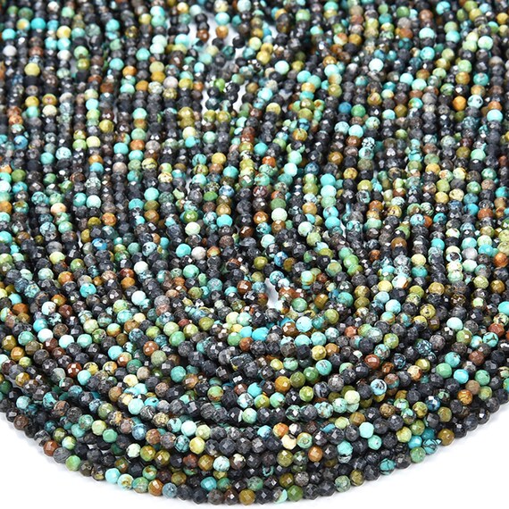 2mm Natural Turquoise Gemstone Micro Faceted Round Loose Beads 15.5 Inch Full Strand (80018812-p47) 2mm Natural Turquoise Gemstone Micro Faceted Round Loose Beads 15.5 Inch Full Strand (80018812-p47)