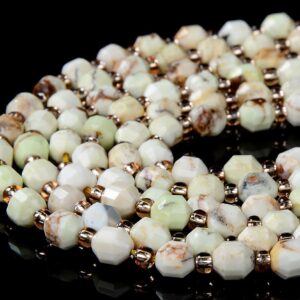 6mm Genuine Australia Turquoise Gemstone Grade Aa Faceted Prism Double Point Cut Loose Beads (d212)