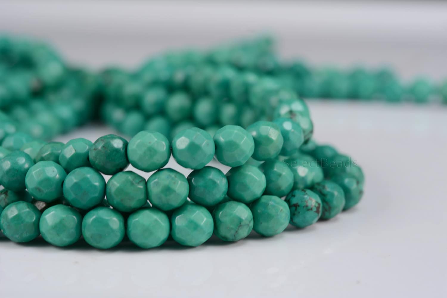 High Quality Green Turquoise Beads - Faceted Gemstone Beads - Jewelry Making Turquoise Stone Beads - Turquoise Beads Supplies - 15inch