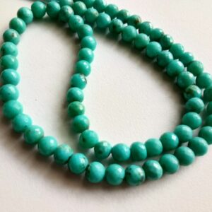 5.5-6mm Sleeping Beauty Turquoise Faceted Round Bead, Natural Sleeping Beauty Turquoise Ball, Turquoise For Necklace (3.5in To 15in Options) 5.5-6mm Sleeping Beauty Turquoise Faceted Round Bead, Natural Sleeping Beauty Turquoise Ball, Turquoise For Necklace (3.5in To 15in Options)