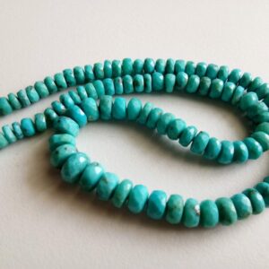 5.5-7mm Sleeping Beauty Turquoise Faceted Rondelle Beads, Natural Sleeping Beauty Turquoise For Necklace (3.5in To 15in Options) - Pag14 5.5-7mm Sleeping Beauty Turquoise Faceted Rondelle Beads, Natural Sleeping Beauty Turquoise For Necklace (3.5in To 15in Options) - Pag14