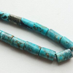 9x6mm To 13x8mm Turquoise Tubes, Natural Turquoise Beads, 8 Inches Turquoise For Necklace, Turquoise Tubes - Goda282 9x6mm To 13x8mm Turquoise Tubes, Natural Turquoise Beads, 8 Inches Turquoise For Necklace, Turquoise Tubes - Goda282