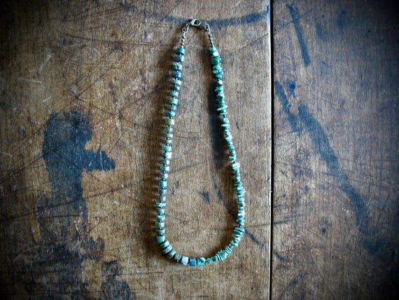 Turquoise Gemstone Birthstone Beaded Strand Necklace Jewelry Made In The Usa